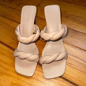 Braided Beige Women's Sandals